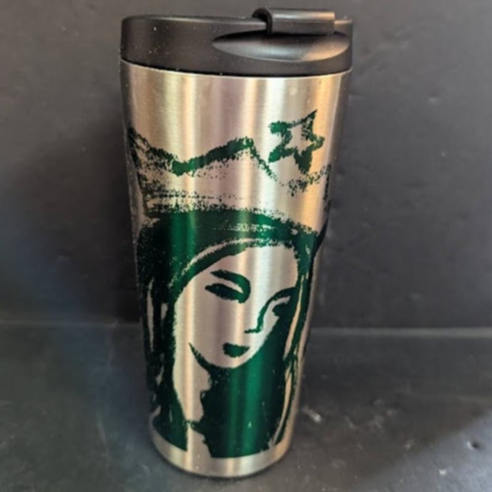 Starbucks Tumbler Thermal Travel Mug Coffee Tea Lid 16 Ounce stainless steel